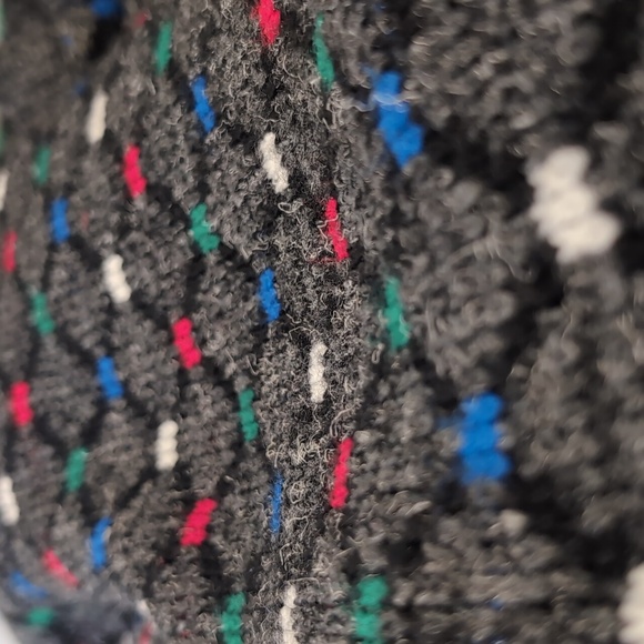 Vintage Scandia Wool Knit Cardigan Relaxed Grandpa Sweater Mens XL Grey Multi - Picture 11 of 12